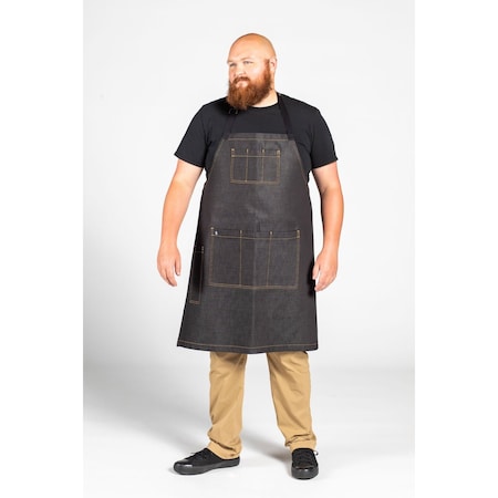 Uncommon Threads Eclipse Bib Blk Cat Denim Blk Webbing 3122-D2W1